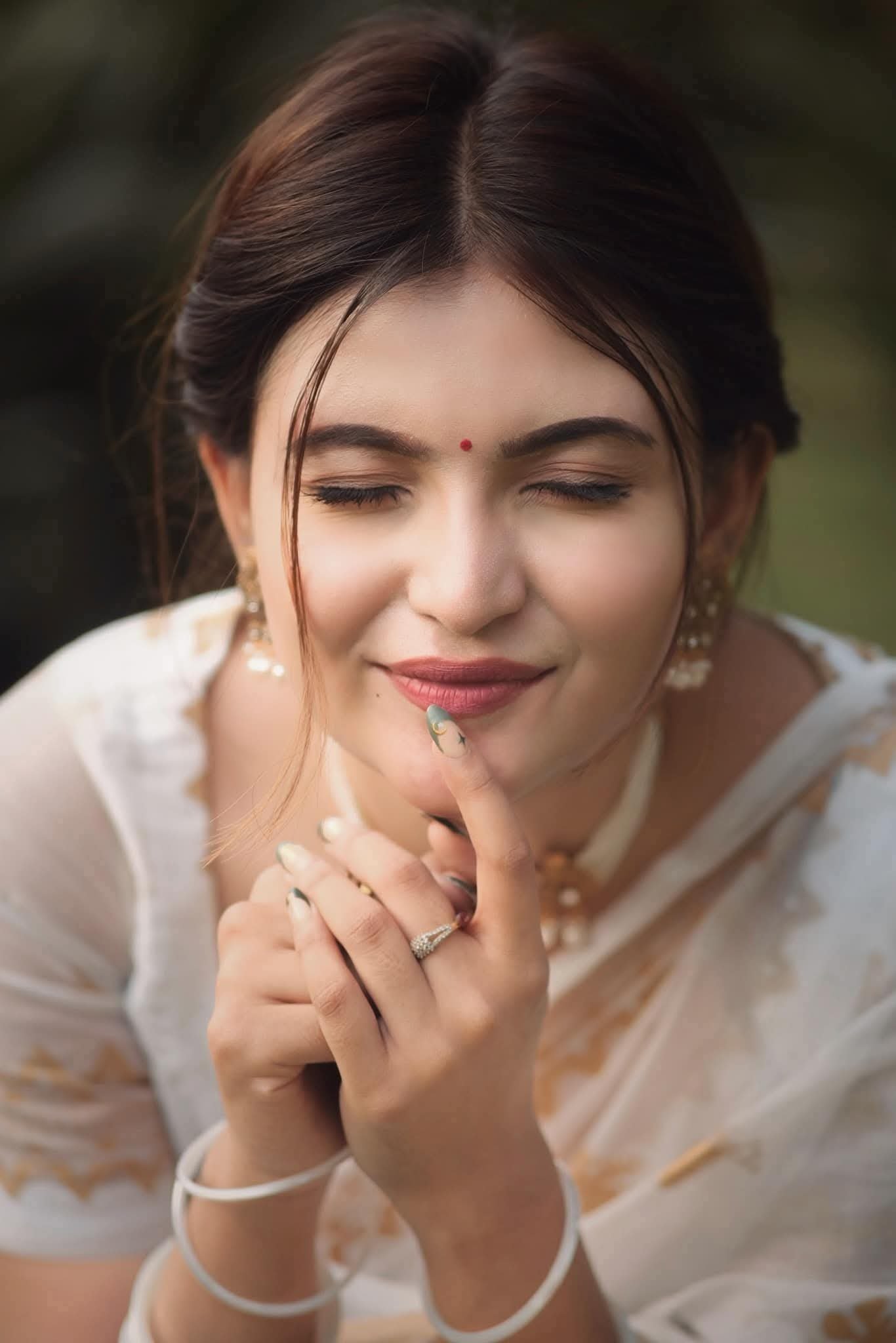 স্কিন প্রিন্ট এর শাড়ি সেমি মসলিন সিল্ক আফসান মেটালিক পার্লওয়ার্ক প্রিন্ট (code-38) - Image 2