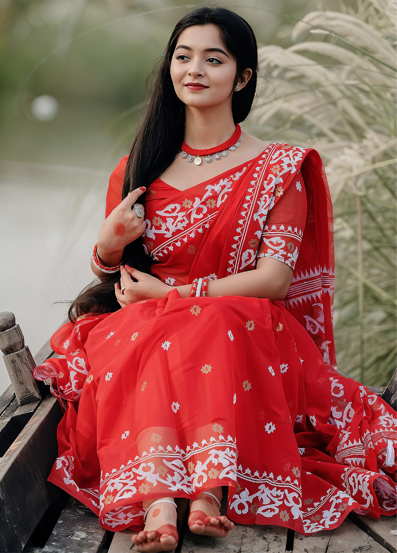 স্পেশাল উমা শাড়ি + ব্লাউজ পিচ (code-19)