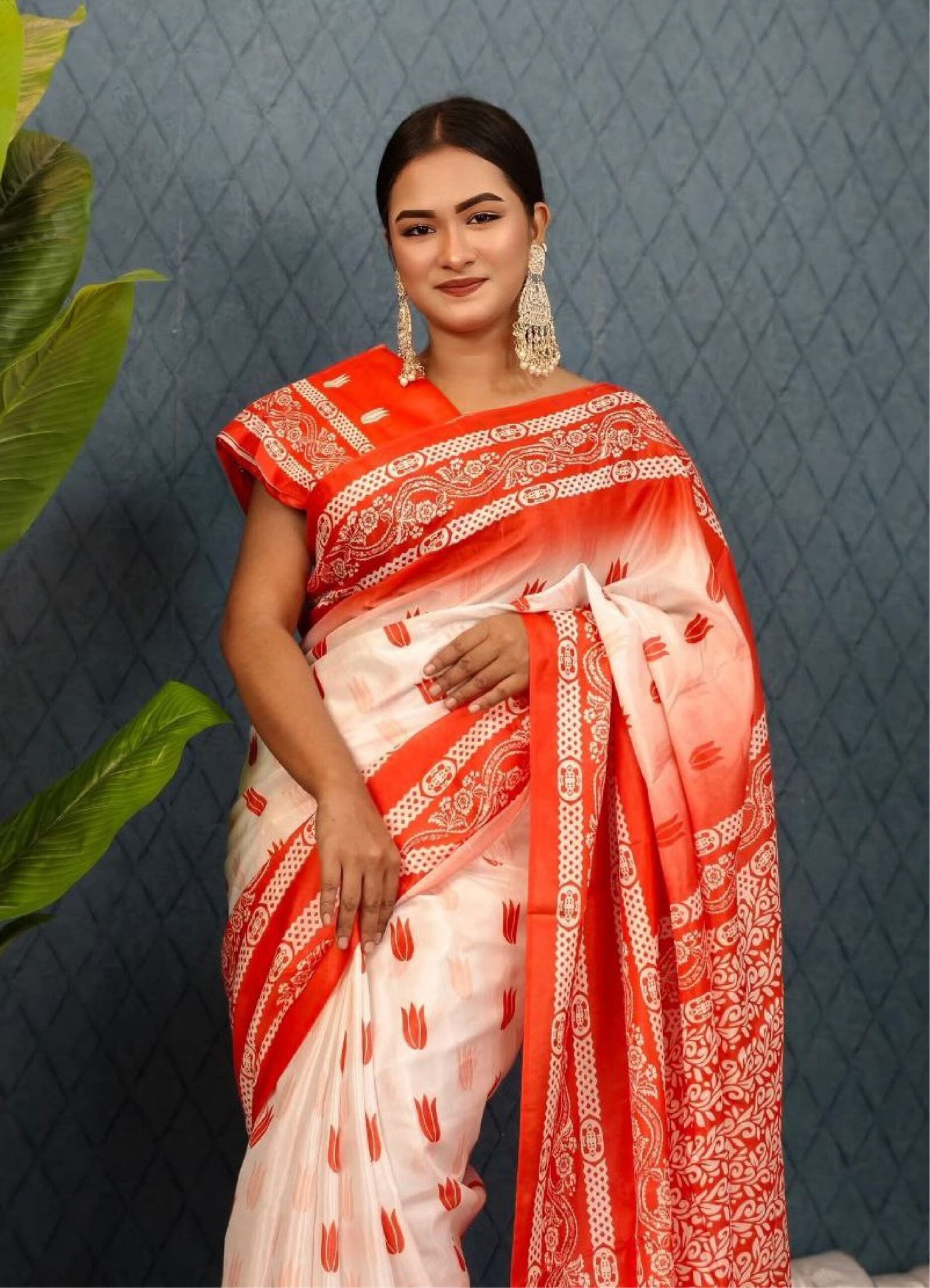 স্পেশাল চান্দেরি সিল্ক শাড়ি + ব্লাউজ পিছ (code-31)