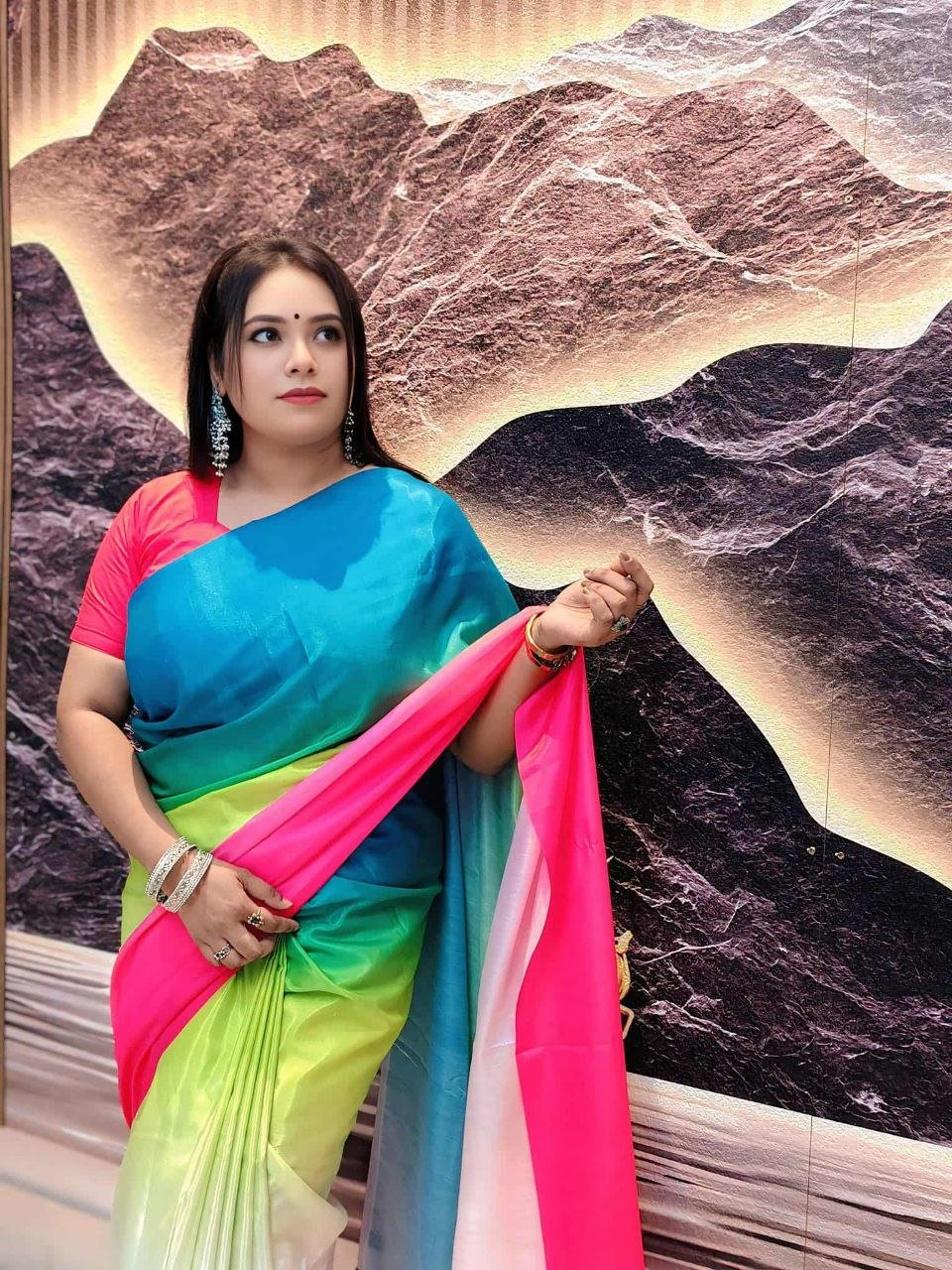 এক্সক্লুসিভ ডিজিটাল প্রিন্ট শাড়ি – সুতার কাজের অনন্য সৌন্দর্য! (code-16) - Image 2