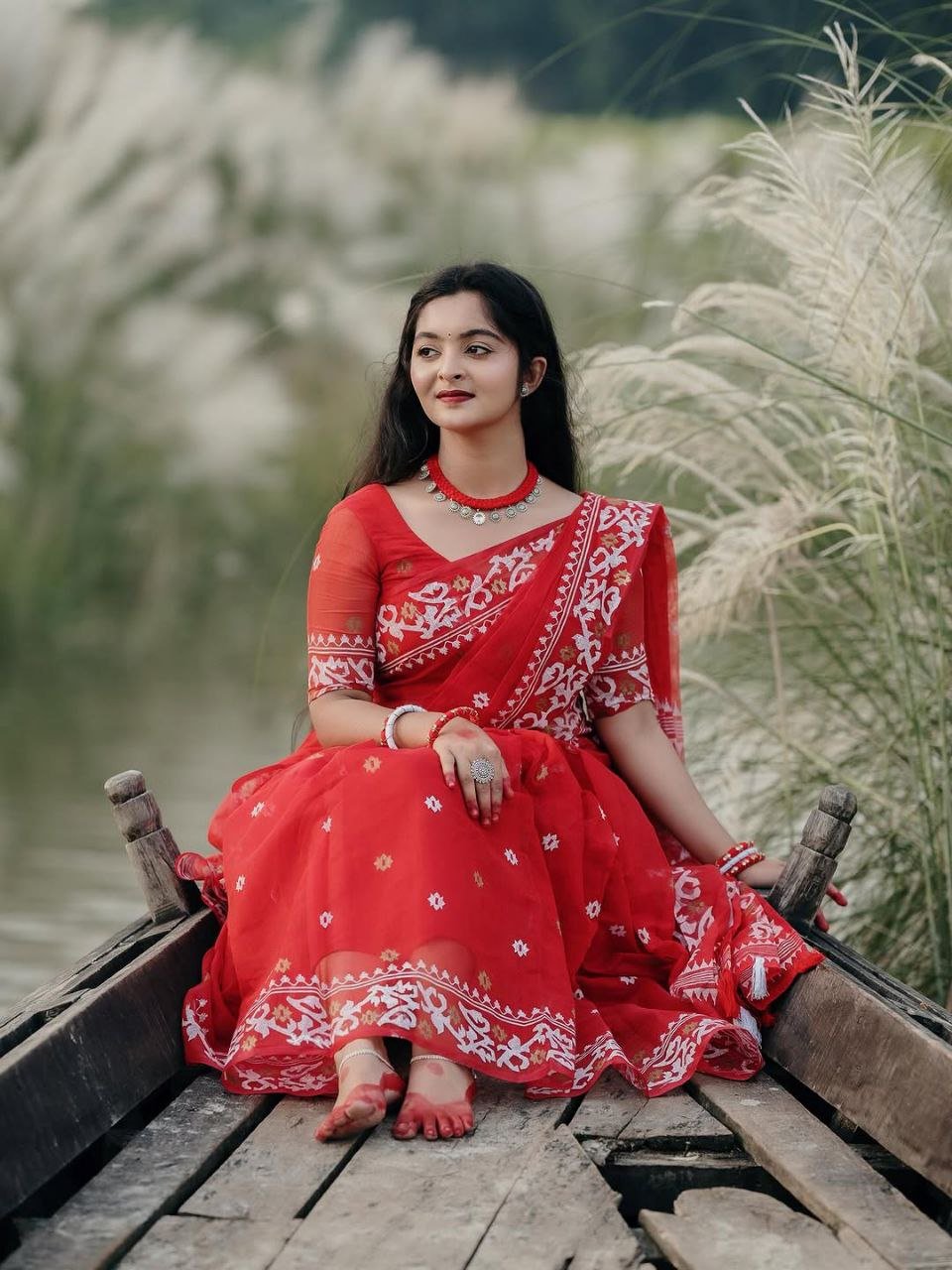 স্পেশাল উমা শাড়ি + ব্লাউজ পিচ (code-19) - Image 3