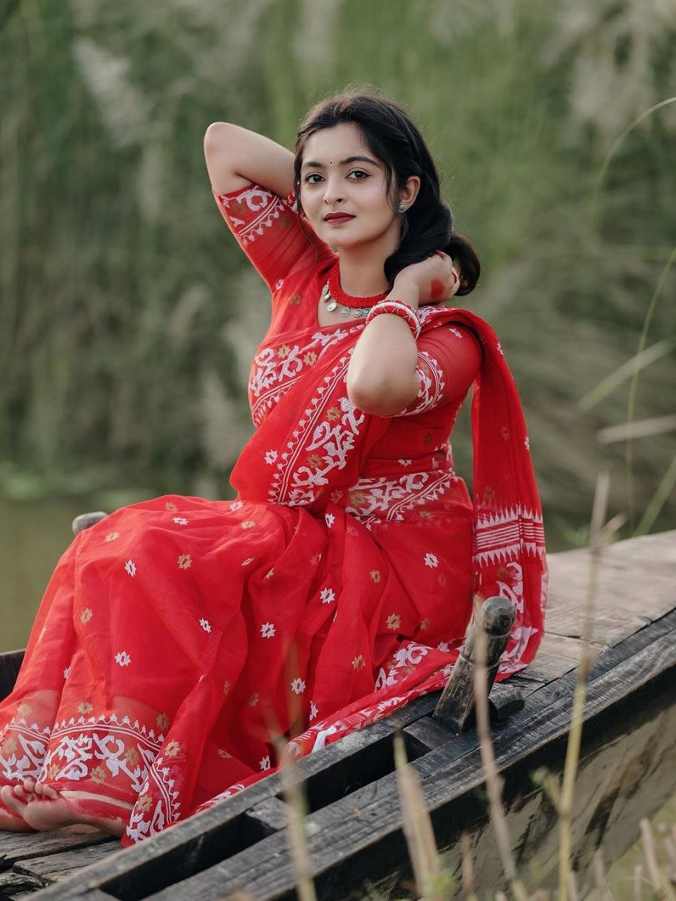 স্পেশাল উমা শাড়ি + ব্লাউজ পিচ (code-19) - Image 2