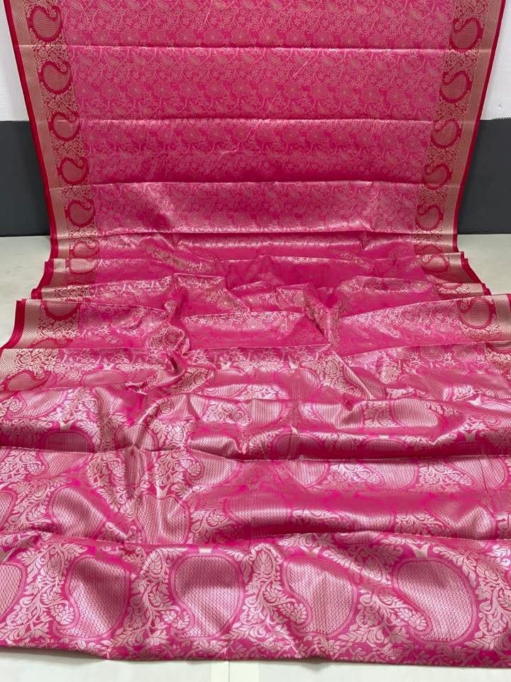 পিওর কাঞ্জি কাতান শাড়ি – ম্যাচিং ব্লাউজ পিচ (code-25) - Image 4