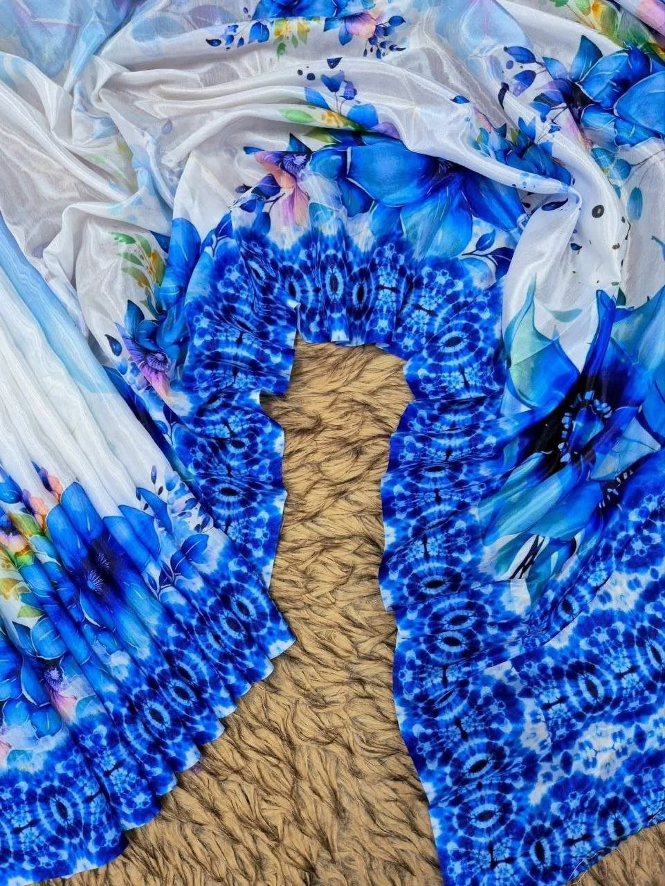 অরিজিনাল টপেটো সিল্ক শাড়ি + ব্লাউজ পিছ (code-26) - Image 4